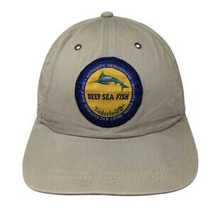 Deep Sea Fish Slideback Hat Brown One Size Leather Strap Timberland